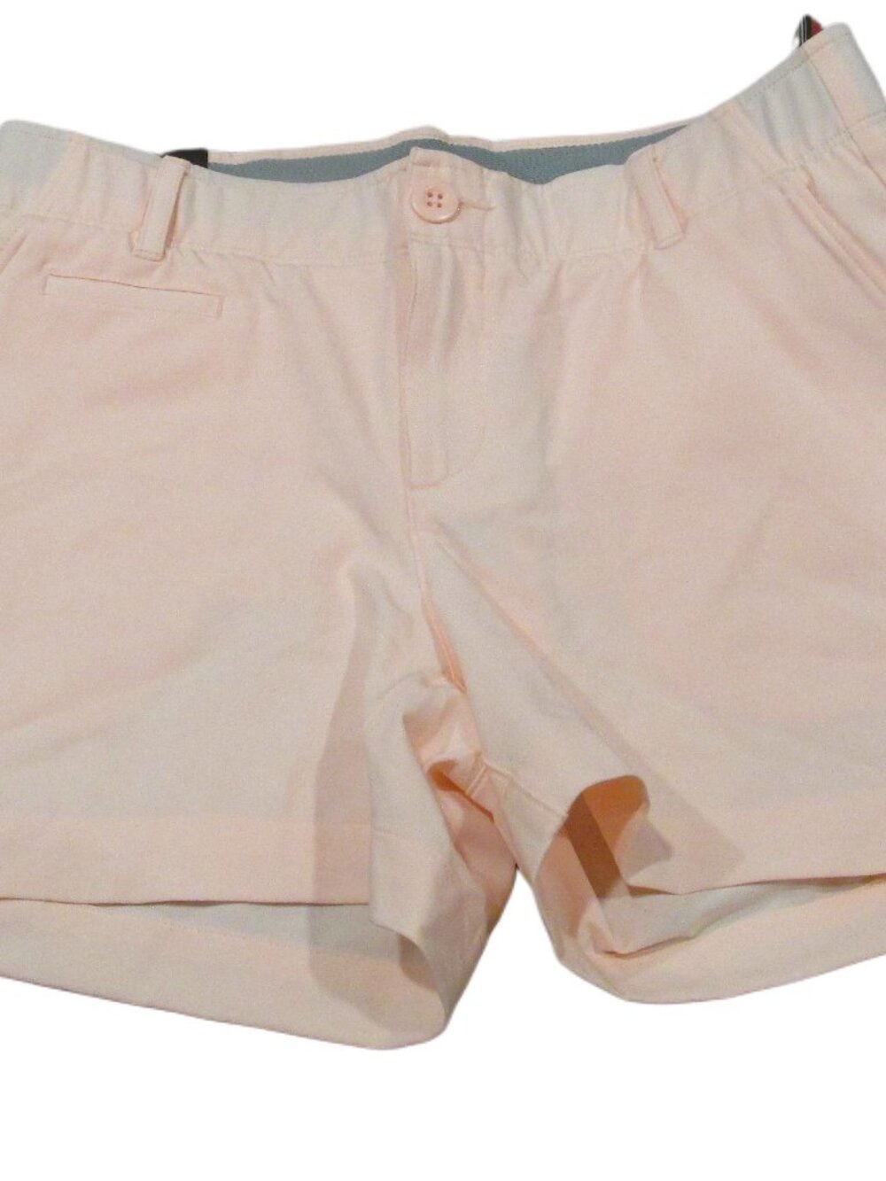 Under Armour Heatgear Zip Fitted 4" Shorts Womens Size 2/32 Peach Coral Elastic